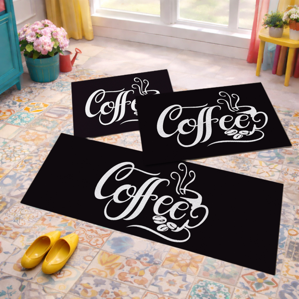 Jogo de Tapete de Cozinha, Coffee Aromas - 3 Pças