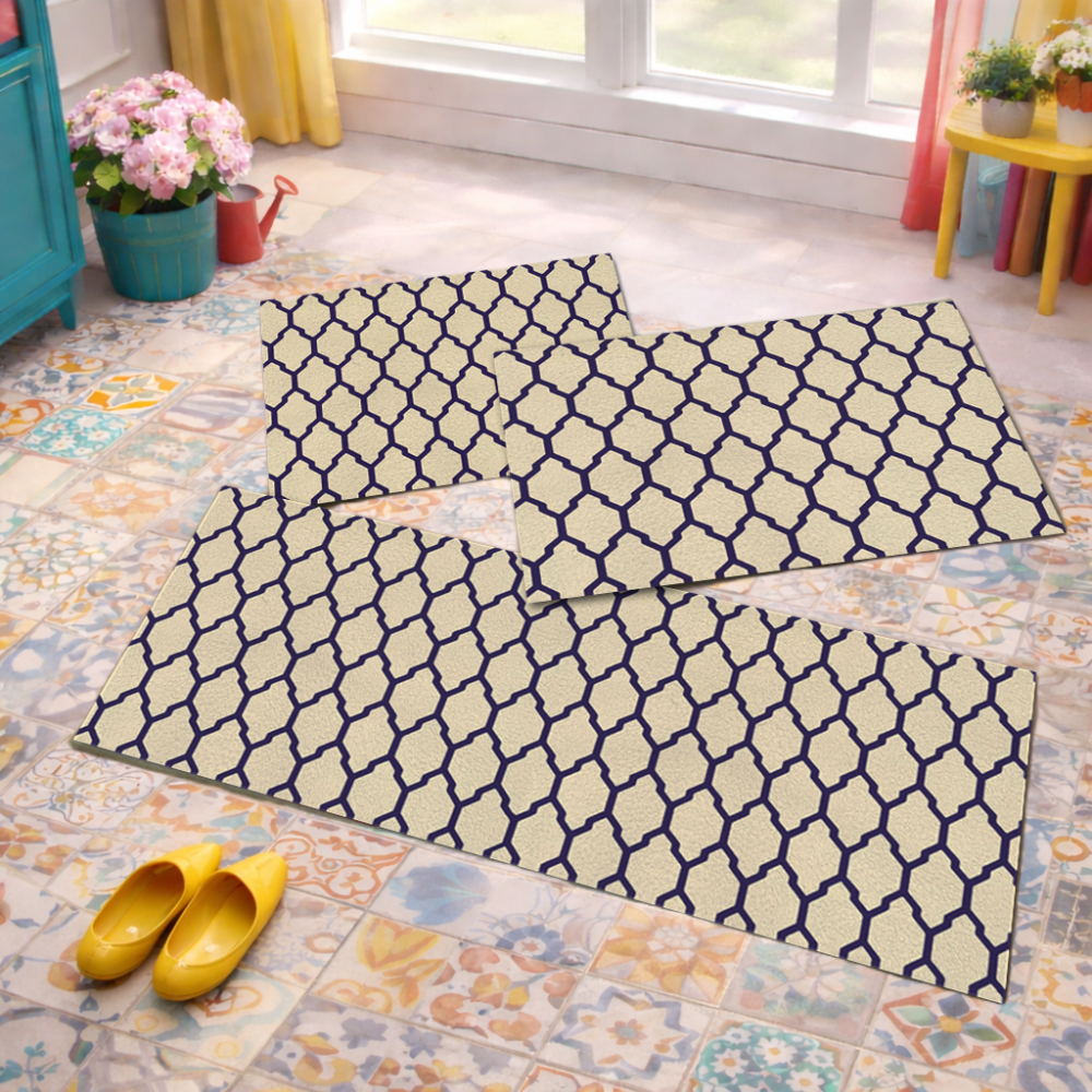 Jogo de Tapete de Cozinha, Camim - 3 Pças