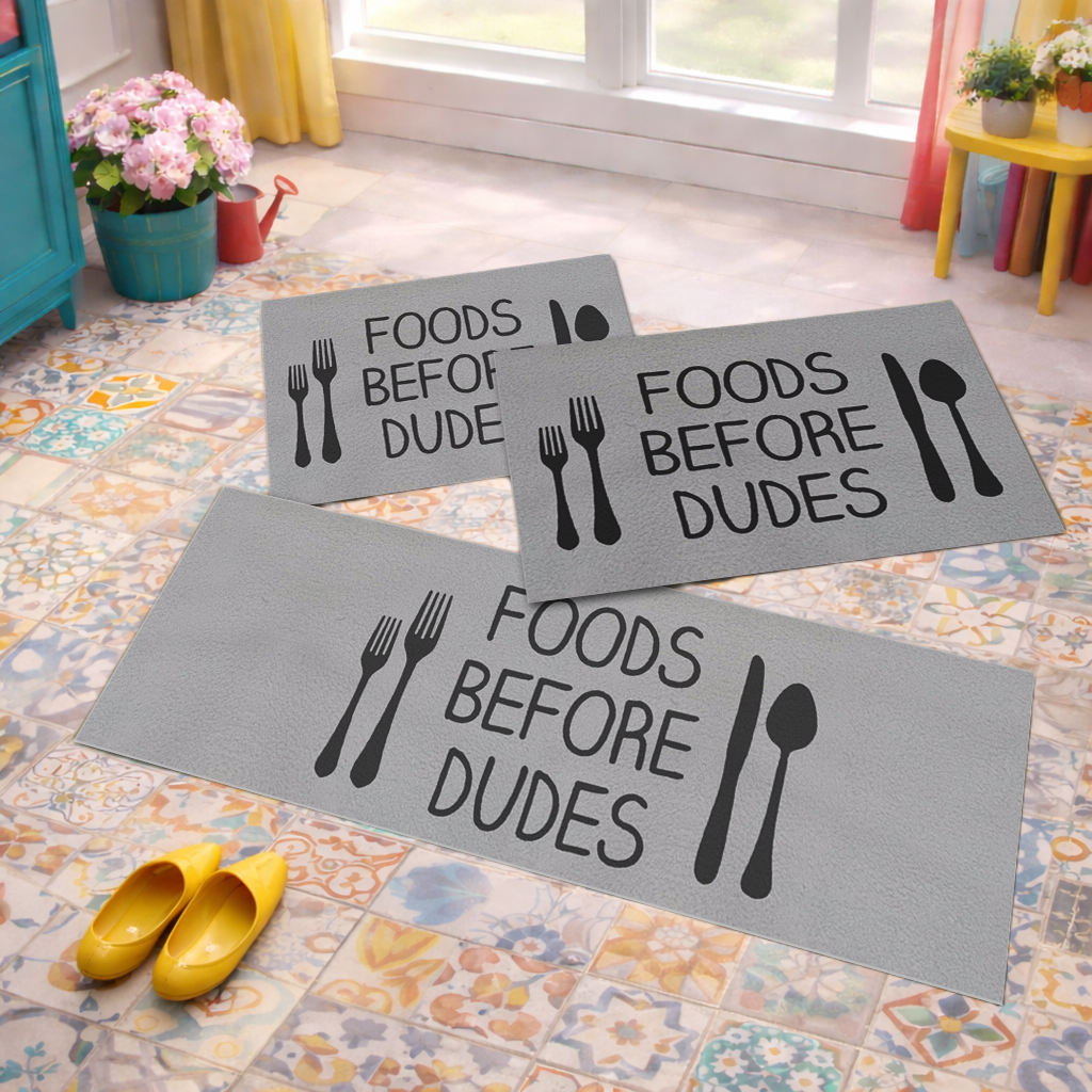 Jogo de Tapete de Cozinha, Dudes - 3 Pças