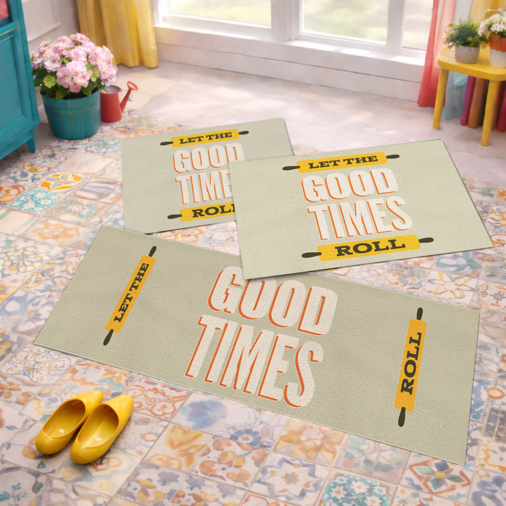 Jogo de Tapete de Cozinha, Good Times - 3 Pças