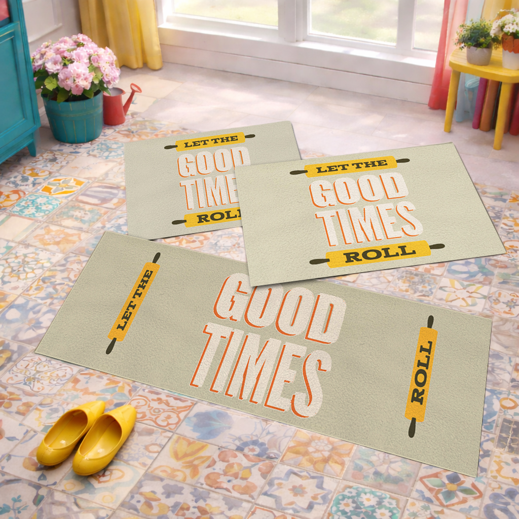 Jogo de Tapete de Cozinha, Good Times - 3 Pças