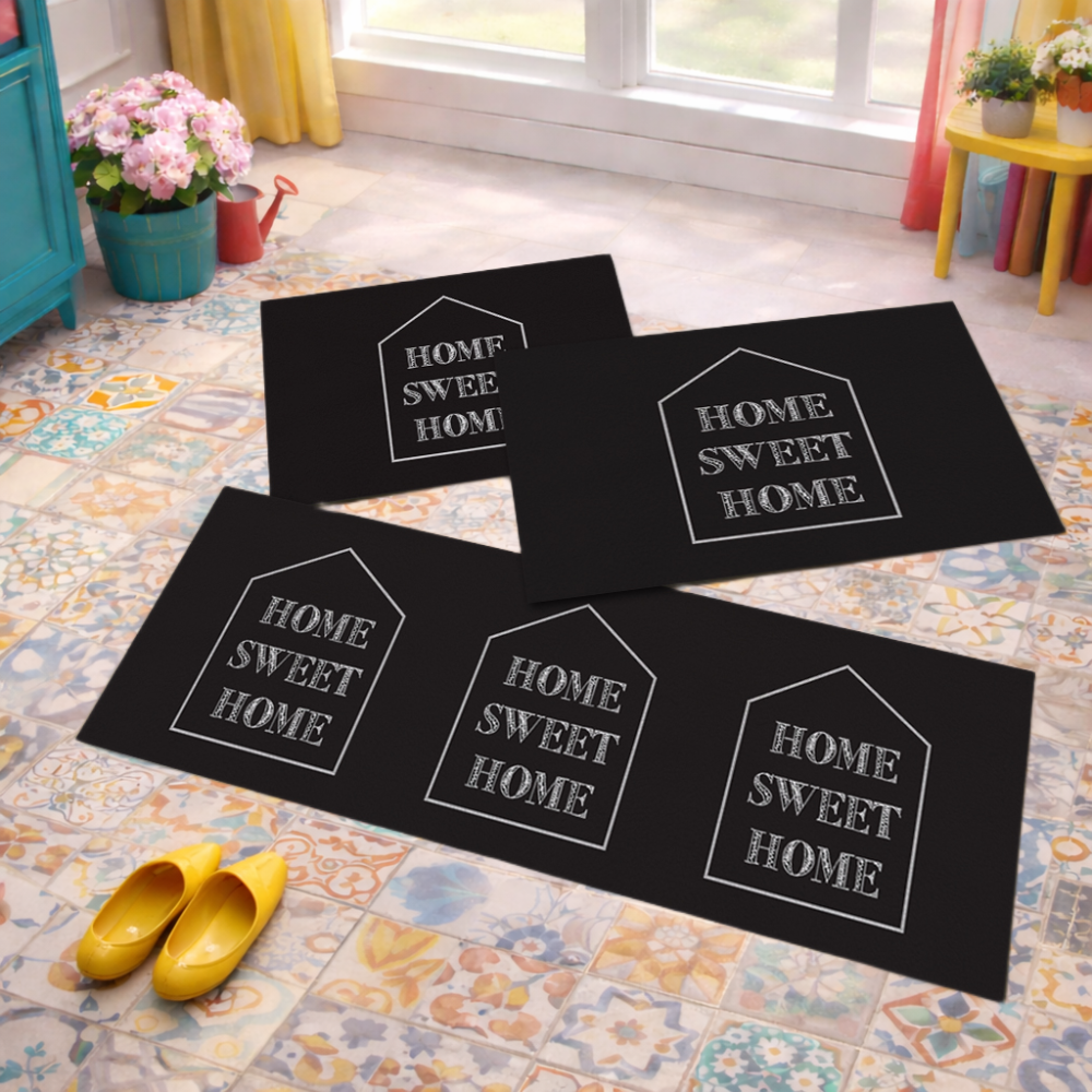 Jogo de Tapete de Cozinha, Home Sweet - 3 Pças