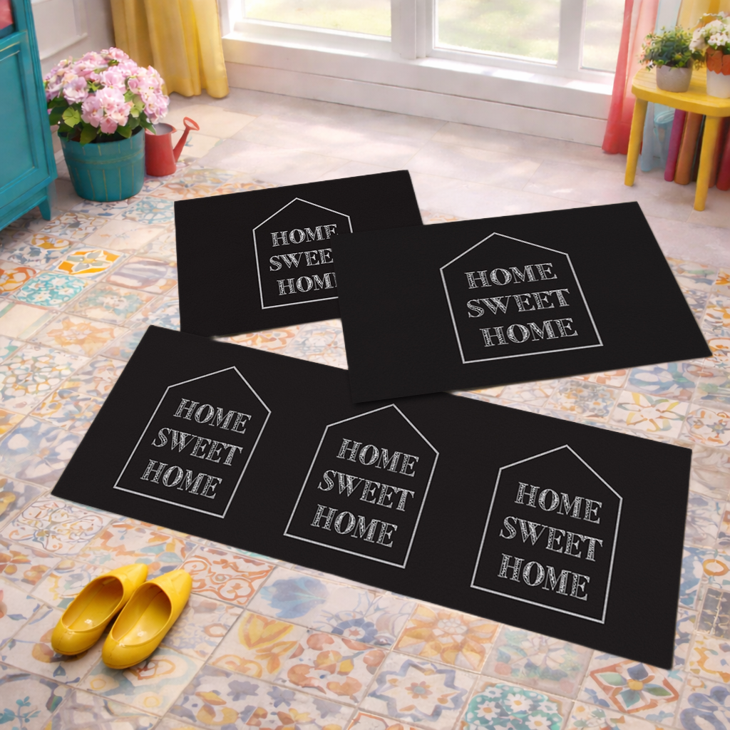 Jogo de Tapete de Cozinha, Home Sweet - 3 Pças