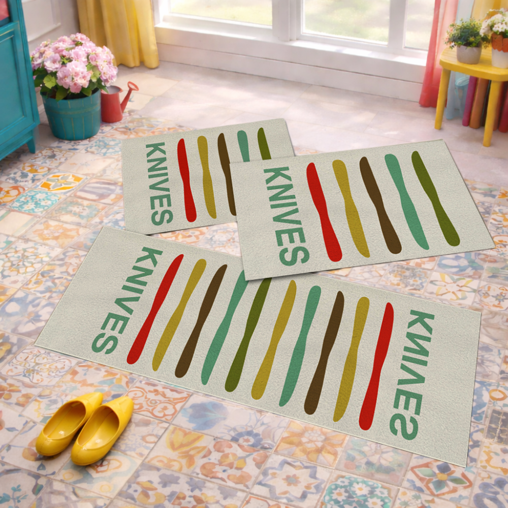 Jogo de Tapete de Cozinha, Knives - 3 Pças