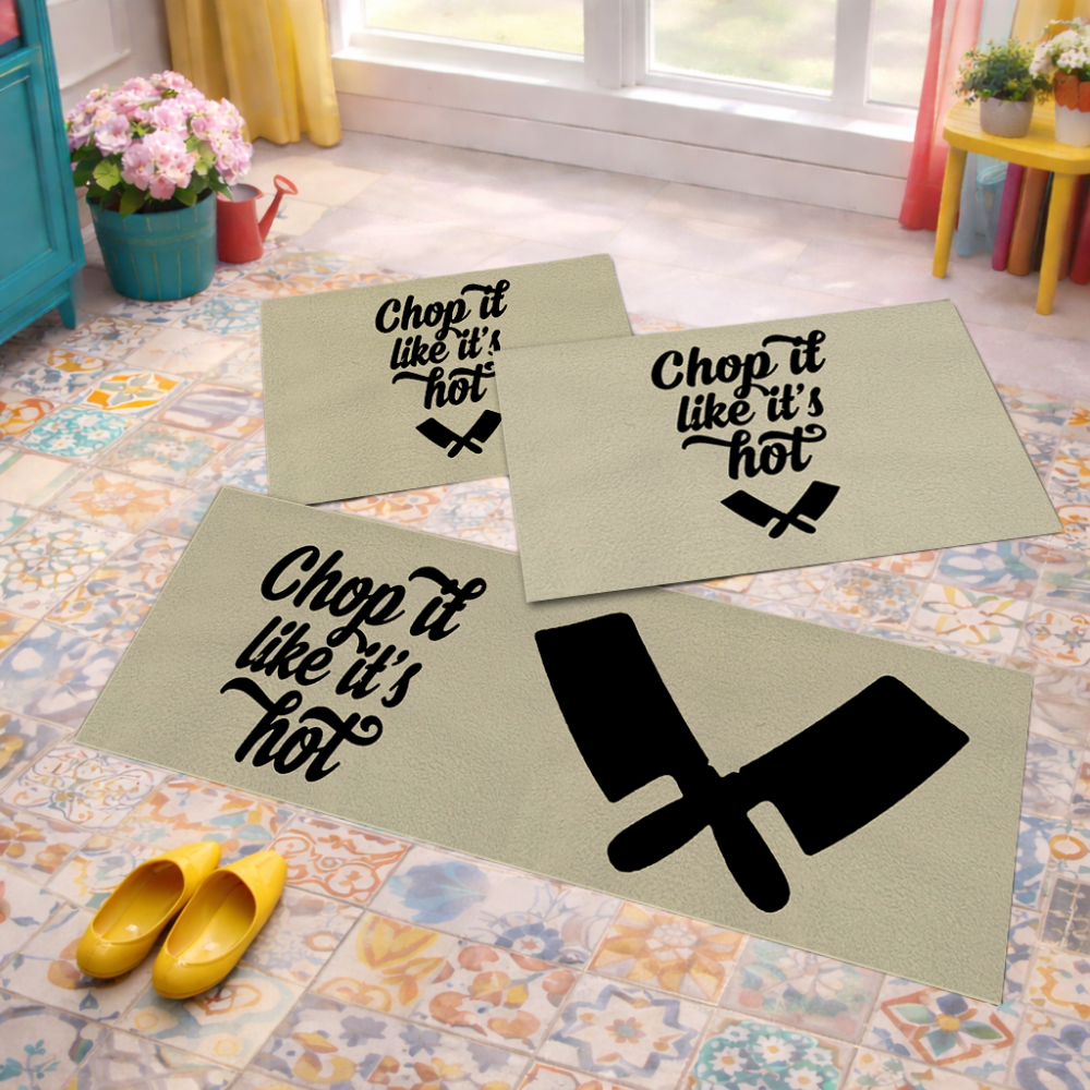 Jogo de Tapete de Cozinha, Chop Hot - 3 Pças
