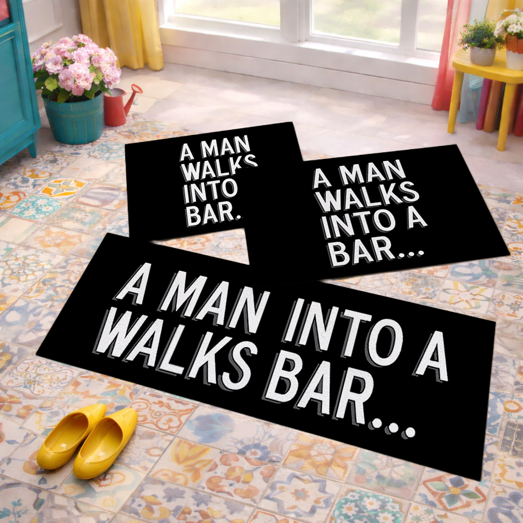 Jogo de Tapete de Cozinha, Walks Bar - 3 Pças