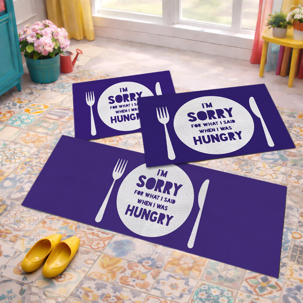 Jogo de Tapete de Cozinha, Sorry - 3 Pças