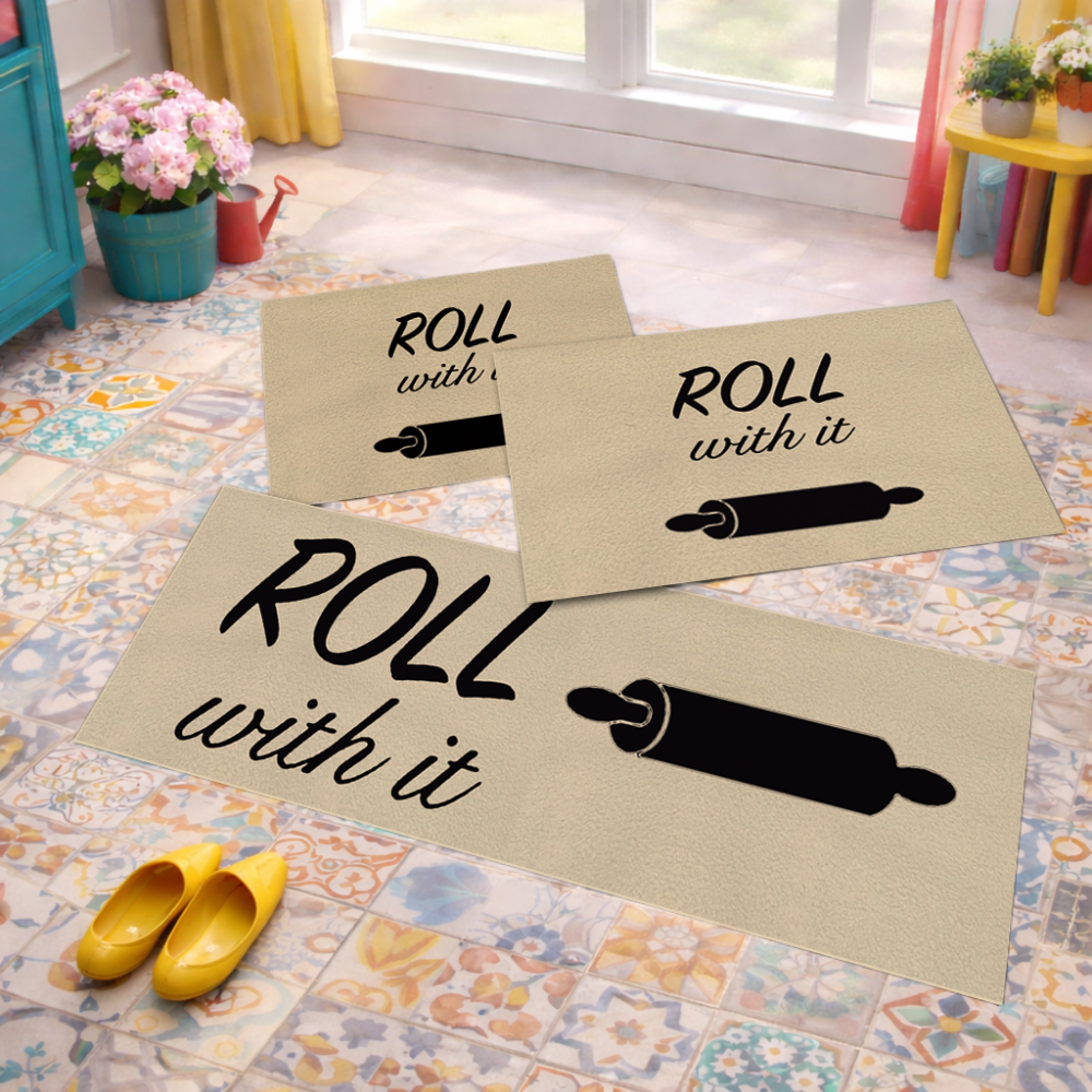 Jogo de Tapete de Cozinha, With it - 3 Pças